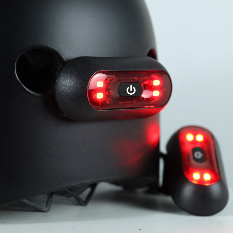 Lumière LED étanche pour casque de moto, feu arrière de vélo, signal de sécurité, iode