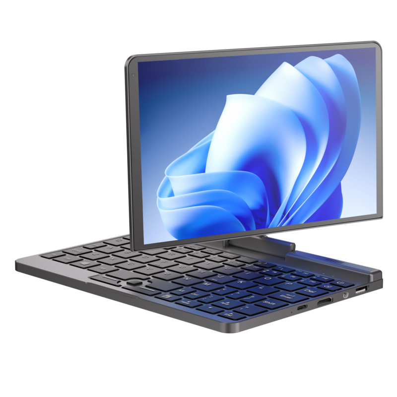 QMDZ 12th Gen Mini Laptop Intel N100 czterordzeniowy 8 Cal ekran LPDDR5 12G 4800MHz Windows10/11Pro WiFi6 BT5.2 RJ45 LAN