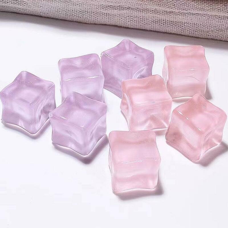 New Luminous 3D Ice Cube Elastic Ball Pinch Vent Ball Stress Reliever Toys For Kids Squeeze Slow Decompression Toys
