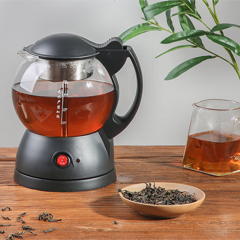 0,8 L Haushalts Schwarz Tee Maker Automatische Dampf Schwarz Teekanne Glas Multifunktionale Elektrische Wasserkocher Gesundheit Topf Kochendem Teekanne
