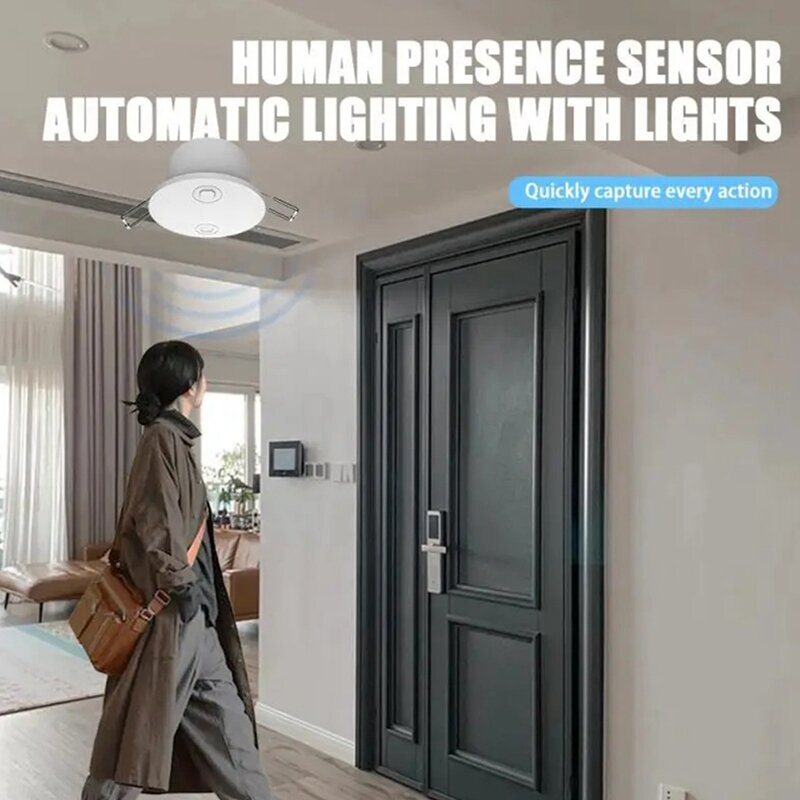 Zigbee-Detector de presencia humana inteligente, Sensor de movimiento PIR para seguridad del hogar, ahorro de energía, 5,8G