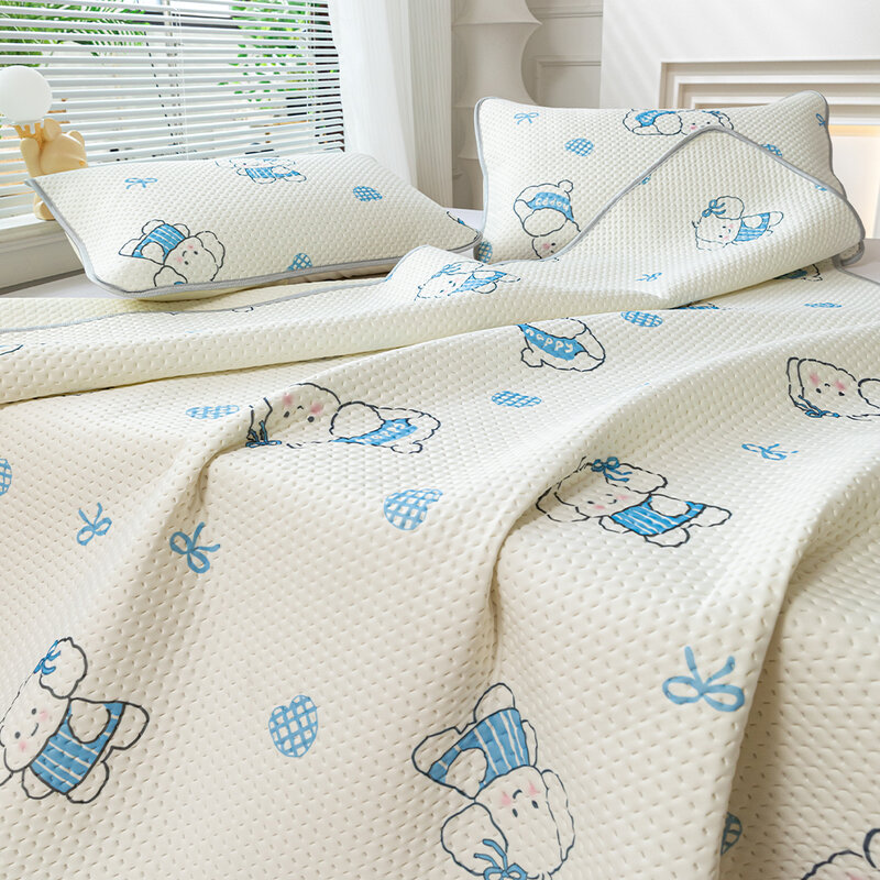YanYangTian Cartoon Bed Mattress Pad Mat Air Conditioner Soft Bedding Set Quilted Protector Non-slip Pad 150 Fully wrapped sheet