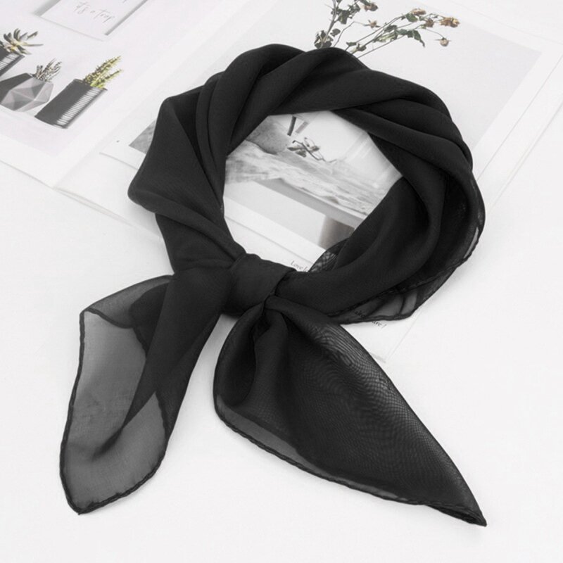 Шарф-лента шейный шарф шифоновый квадратный платок декоративный шарф
