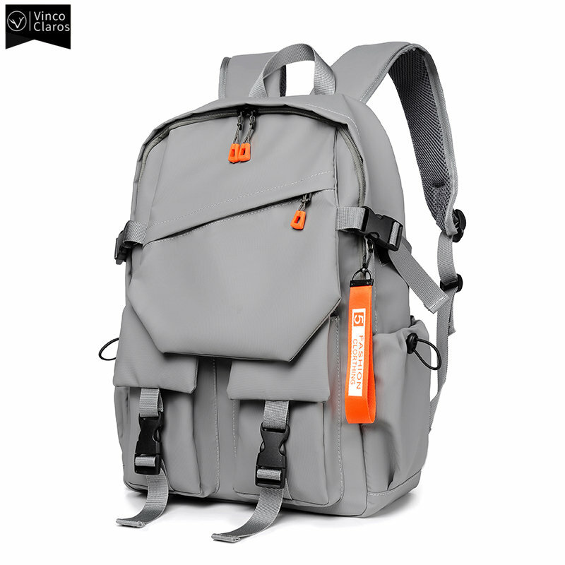 VC luksusowy męski plecak wysokiej jakości 15.6 Laptop plecak o dużej pojemności wodoodporna torba podróżna modne plecaki szkolne dla mężczyzn