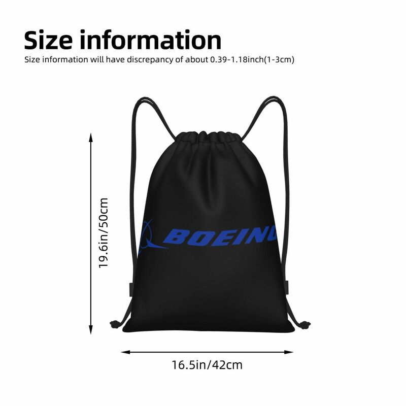 Boeing Logo Portable Drawstring Bags Backpack Storage Bags Outdoor Sports Traveling Gym Yoga