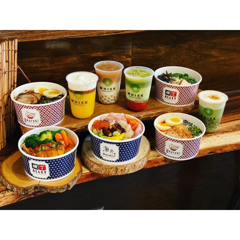 Kunden spezifisches Produkt Großhandel individuell bedrucktes Einweg-Restaurant verwenden Kraft papier Nudelsuppe Salats ch üssel