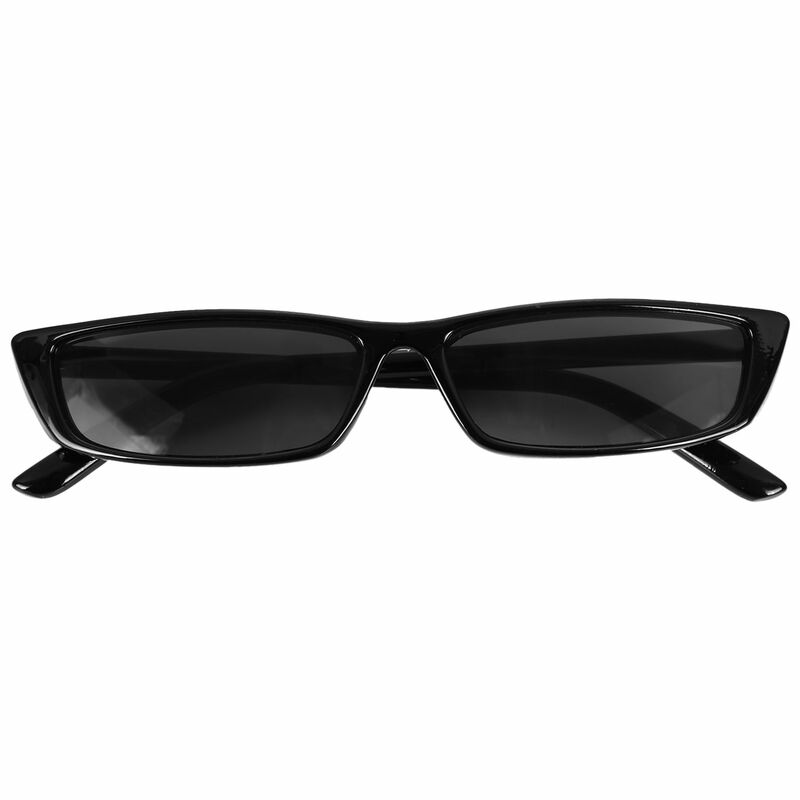 Vintage Rectangle Sunglasses Women Small SunGlasses Retro Eyewear S17072 black black