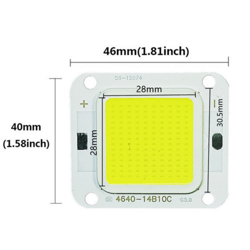 스마트 IC LED COB 램프 비드 DC27-36V, 드라이버 필요 없음, DIY 투광 전구, 야외 스포트라이트 조경 칩 램프, 10W, 50W, 60W, 70W