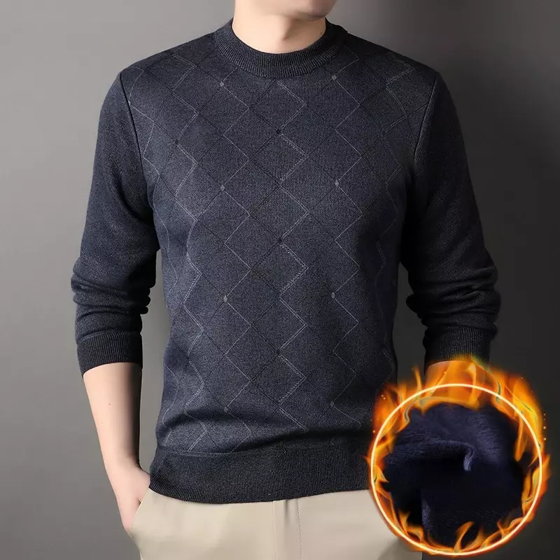 Men's Korean Casual Sports Autumn Winter Knit Sweaters Sportswear Warm Autumn Korean Style Casual Pullovers Clothing Men B62