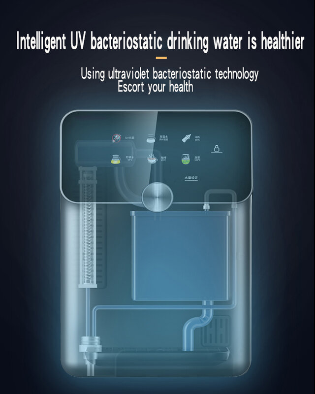 Distributore di acqua a parete per uso domestico distributore di acqua calda istantaneo smart nuova macchina per bevande diritte a parete calda istantanea