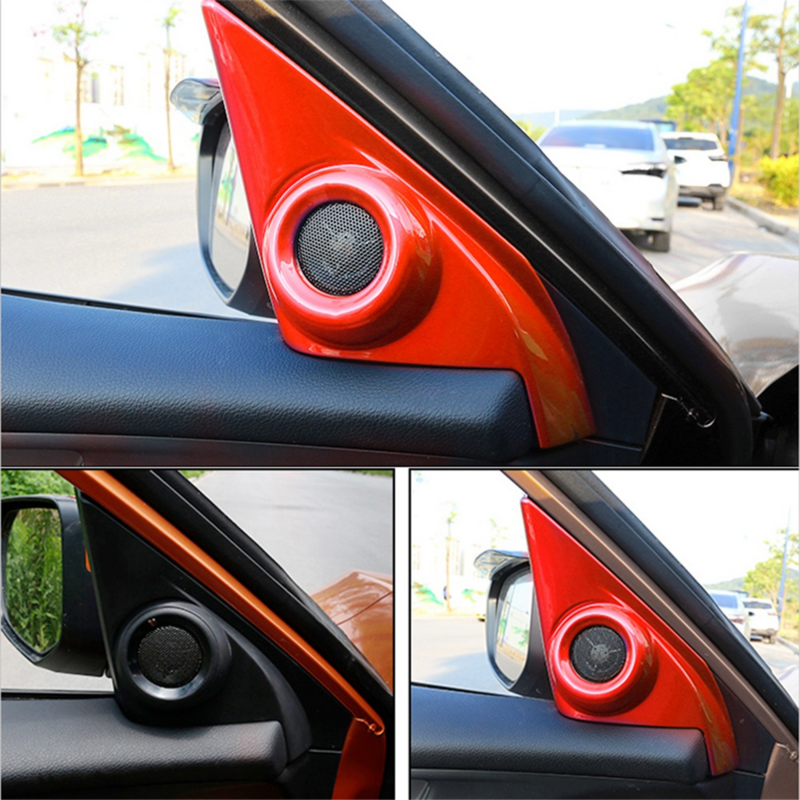 Красная рамка для автомобильной двери стерео динамика обшивка для Honda Civic 10 2016-2021