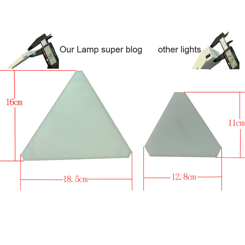 Lampe LED Triangulaire d'NikTrès Mince, Luminaire Décoratif, Idéal pour une Chambre à Coucher, un Jeu ou un Ordinateur, WIFI, Bluetooth
