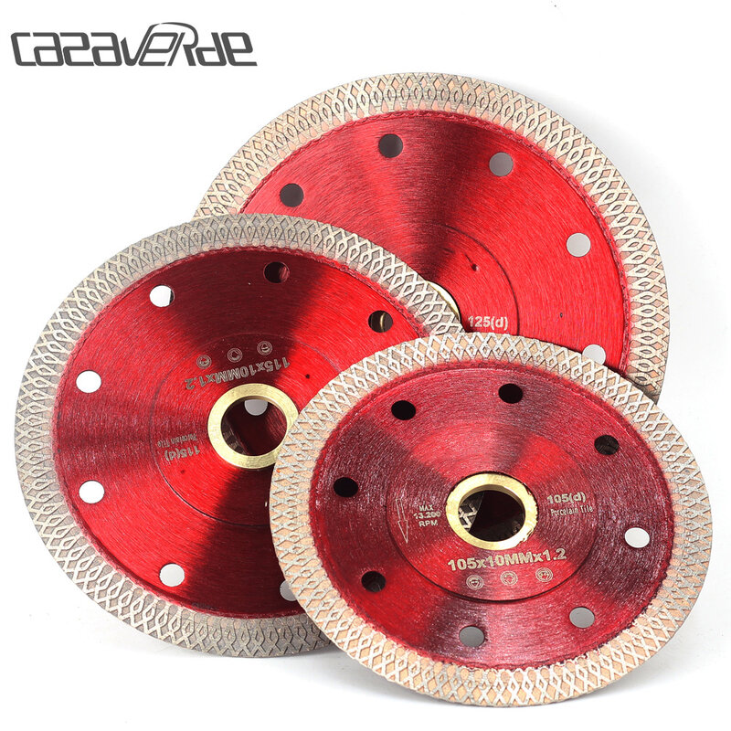 105/115/125mm super thin porcelain tile saw blade with arbor 7/8" match with hand-held grinder