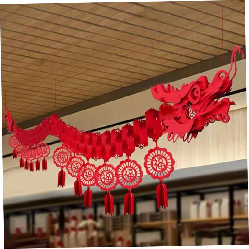 Decoraciones De Año Nuevo Chino, pancarta De dragón chino, DecoracióN del Hogar, vacaciones, 2024
