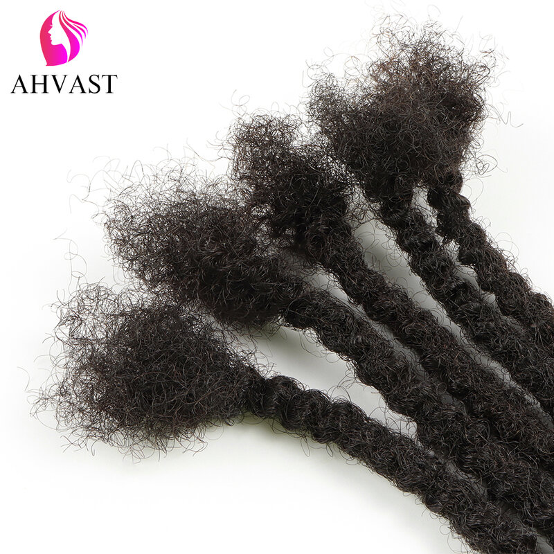 AHVAST new design loc coils extensions 100% human hair loose end loc extension with curly tips textured locs