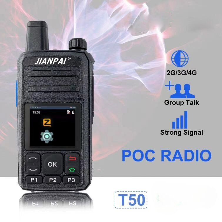 T50สำหรับ Zello walkie-talkie ระบบ Android กับ WIFI, Bluetooth, ชาร์จ USB, การแสดงภาษาอังกฤษ, การค้าต่างประเทศ APP4G