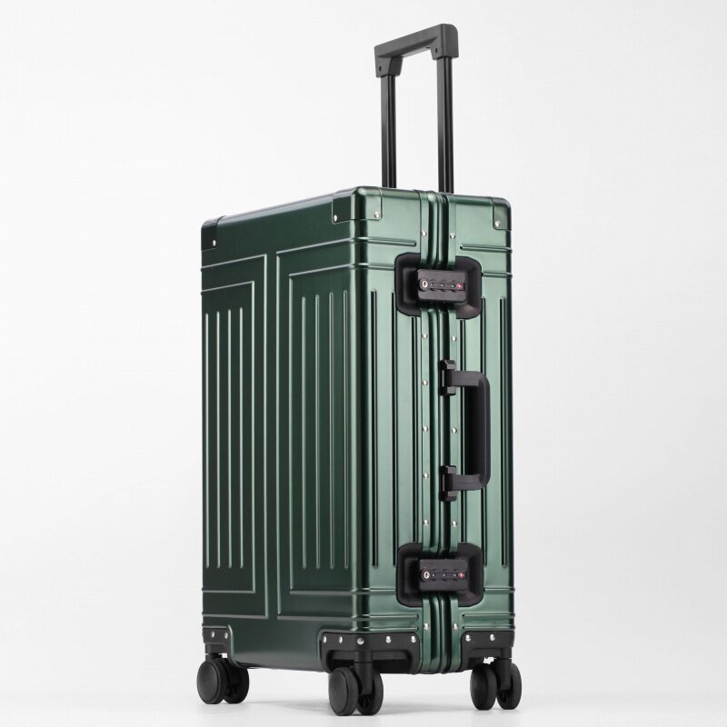 Новинка чемодан на колесиках из алюминиево-магниевого сплава для мужчин и женщин Универсальный Дорожный чемодан на колесиках
