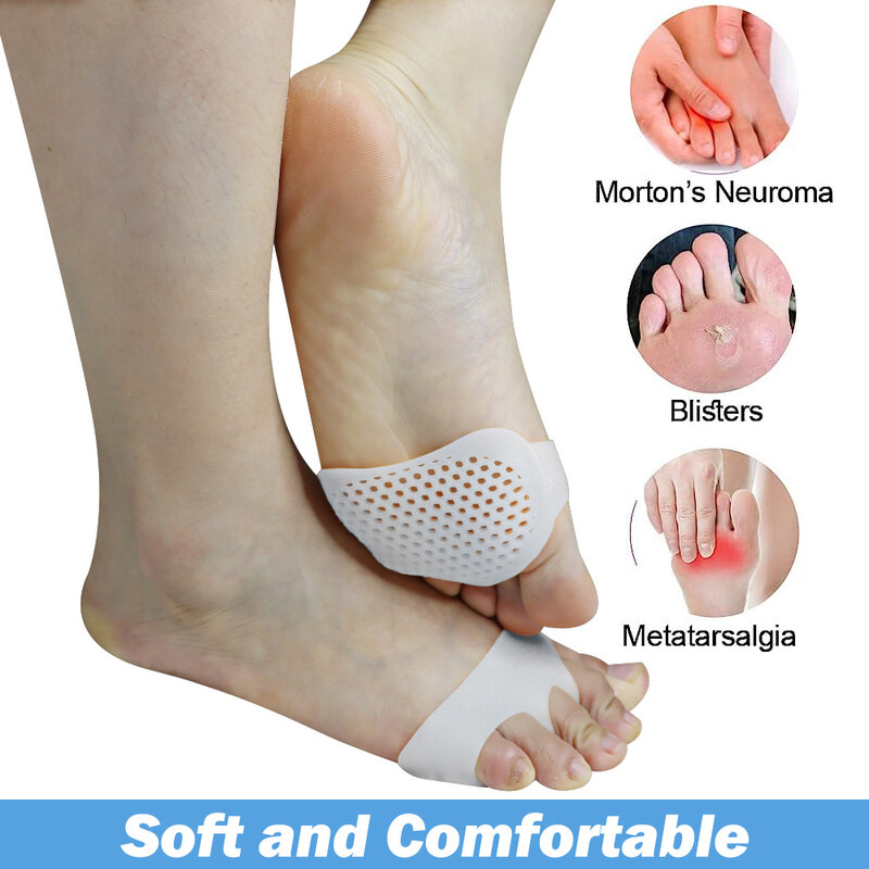 Pexmen แผ่นรองฝ่าเท้า2ชิ้นแผ่นรองฝ่าเท้าแผ่นเจลรองฝ่าเท้าสำหรับ metatarsalgia Relief ปวด mortons neuroma และ blisters