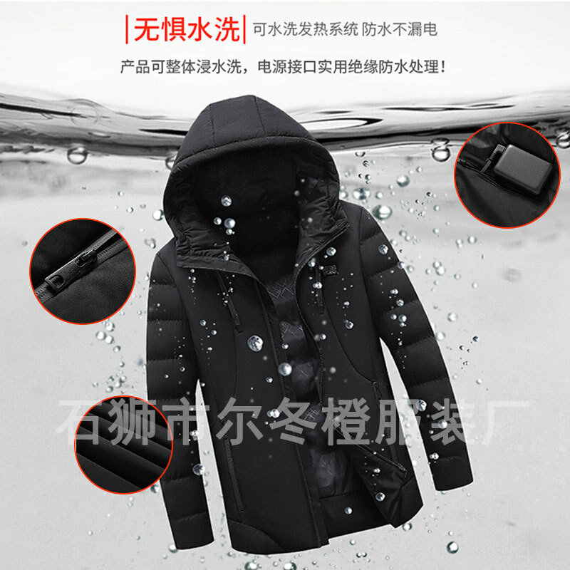 Zona Musim Dingin 11 Baju Pemanasan Pintar Baju Berlapis Katun Pemanas Pria Jaket Hangat Tebal Baju Berlapis Katun