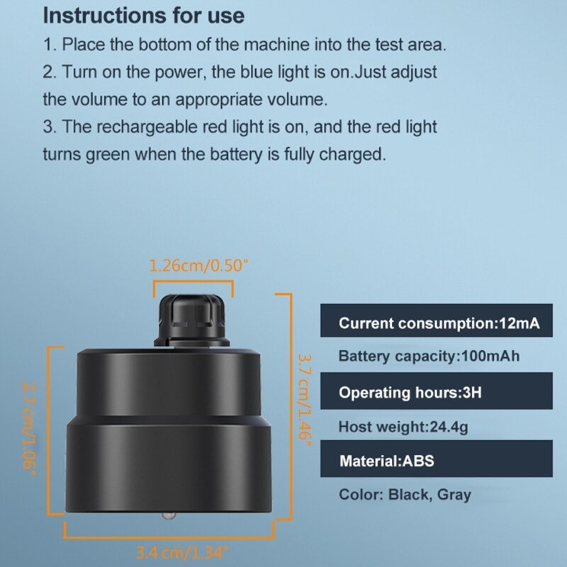 Hoge sterkte muurmicrofoon stemdetector voor Waterlekkage Olie lekt repareren Geluidsdetectieapparaat N0HC