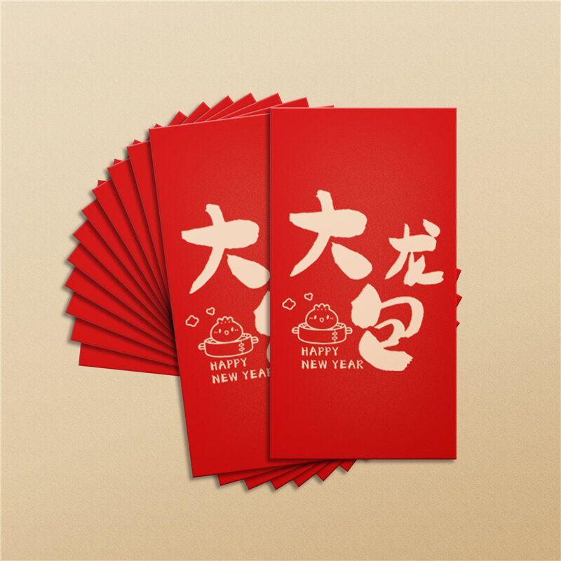 Красный конверт на новый год, очаровательный, непросто сломать, высококачественный, утолщенный, прочный, с мультяшным рисунком, красный конверт, традиционный красный конверт