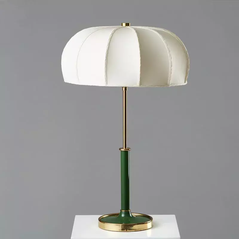 Lampe de table de salon émeraude rétro moderne, lampe de table de décoration de chambre à coucher de style européen