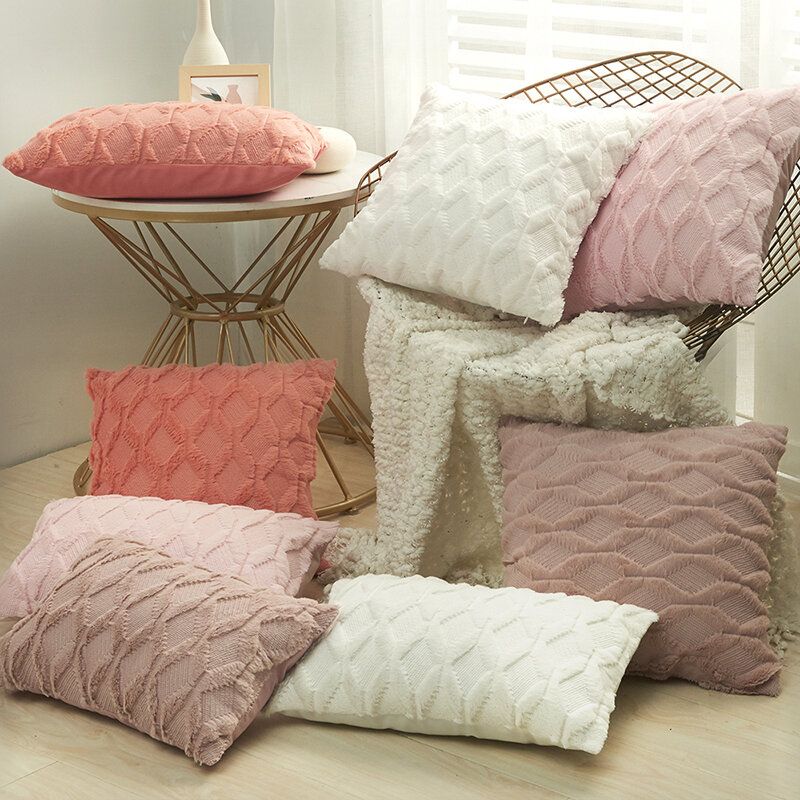 Подушки, искусственная декоративная подушка, наволочка для дивана, плюшевая подушка, украшение для гостиной в скандинавском стиле, декоративное искусственное украшение