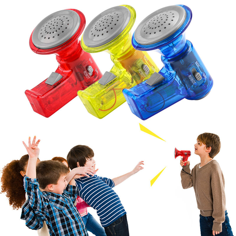 رائجة البيع مضحك متعدد صوت مبدل مكبر للصوت 3 أصوات مختلفة متعة لعبة المتكلم الاطفال ألعاب تعليمية للأطفال فتاة هدية