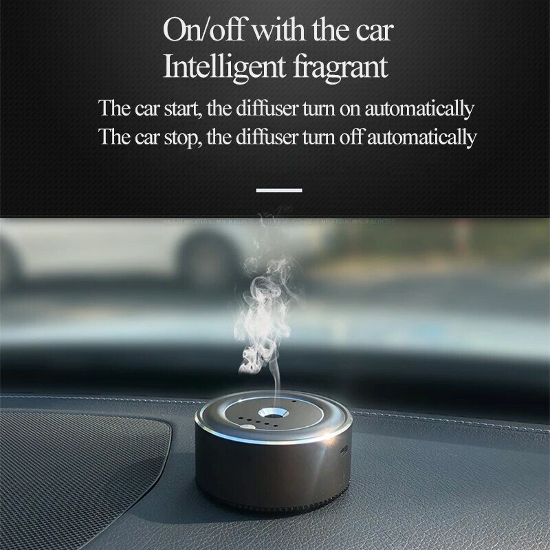 Máquina de Aroma inteligente para coche, difusor de fragancia de aromaterapia con batería recargable por USB, interruptor de ambientador con coche