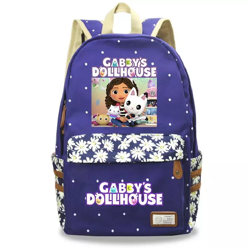 Gabby's Dollhouse Backpack Large Capacity Schoolbag for Teenager Girl Travel Backpacks Cartoon Rucksack Women Fashion Bag