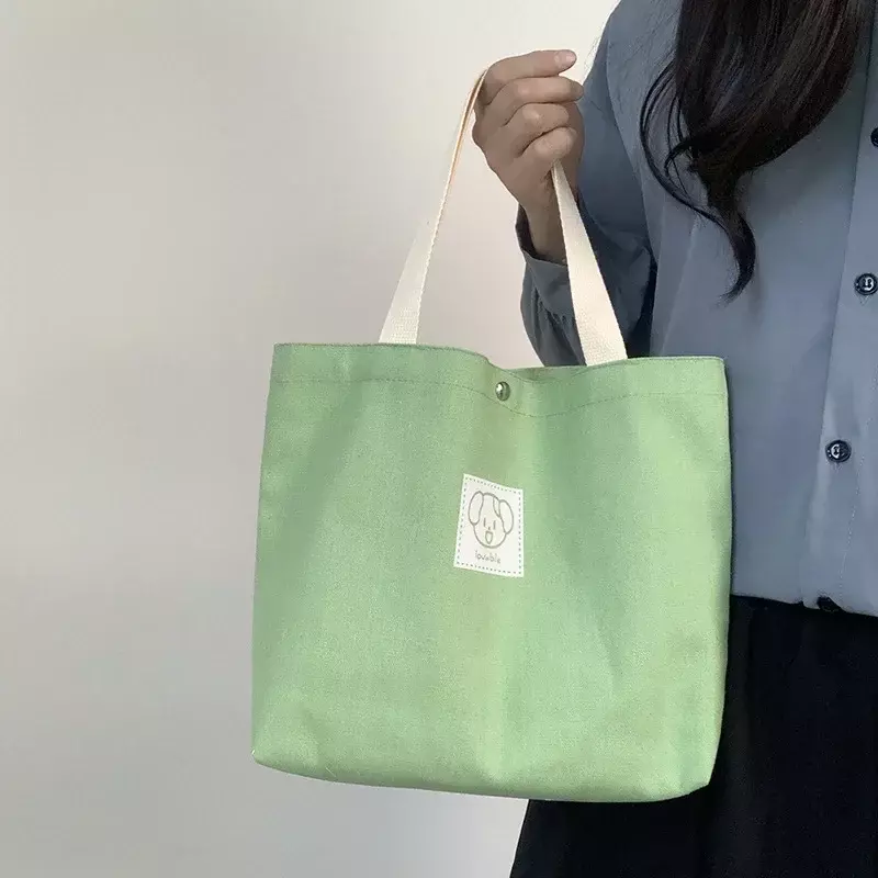 TOUB045 tas jinjing wanita kanvas Fashion 2023 kain katun kecil Jepang tas tangan lucu untuk piknik bepergian