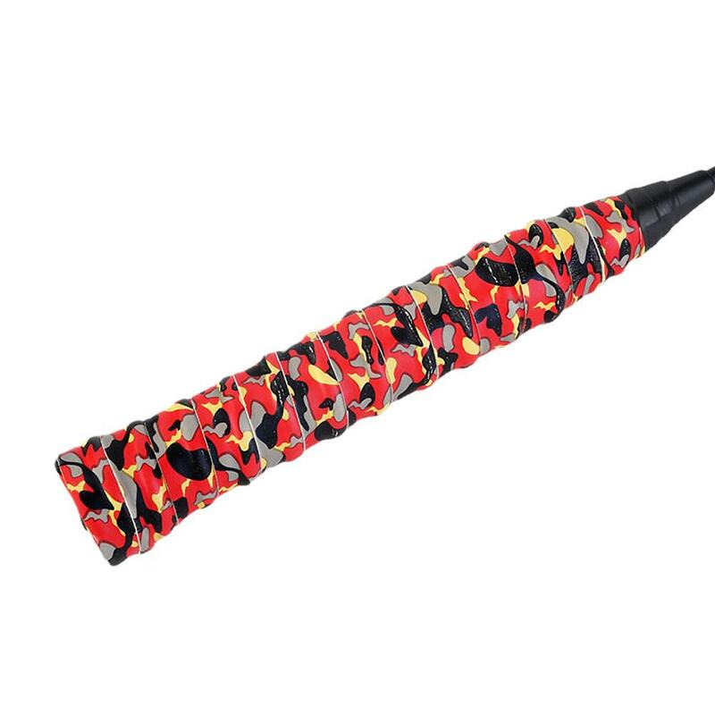 Kamuflaż paletka do badmintona ręcznie klejone rakieta tenisowa uchwyt pasek wsuwane wsuwane wędki pochłaniające zawiesia antypotowe E3v8