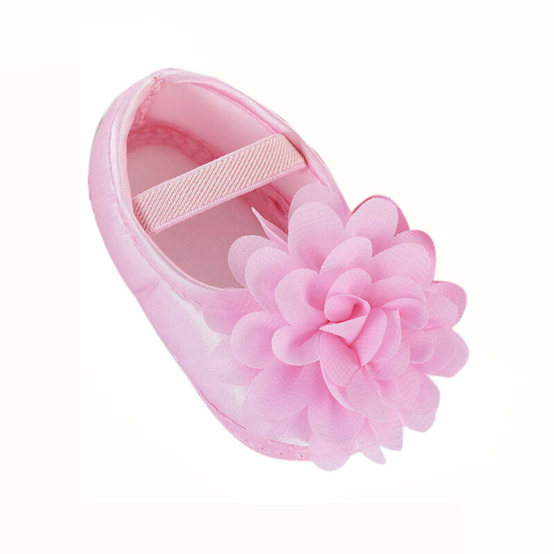 아기 소녀 쉬폰 꽃 탄성 밴드 신생아 워킹화, 아기 신발, Pk 12 Zapatillas Bebe