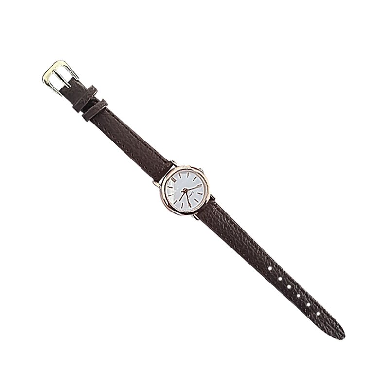 Round Color Strap Dial Leather Strap Quartz Analog Watch Watch Accessories Quartz Watch Round Dial Leather Strap Wrist Watch