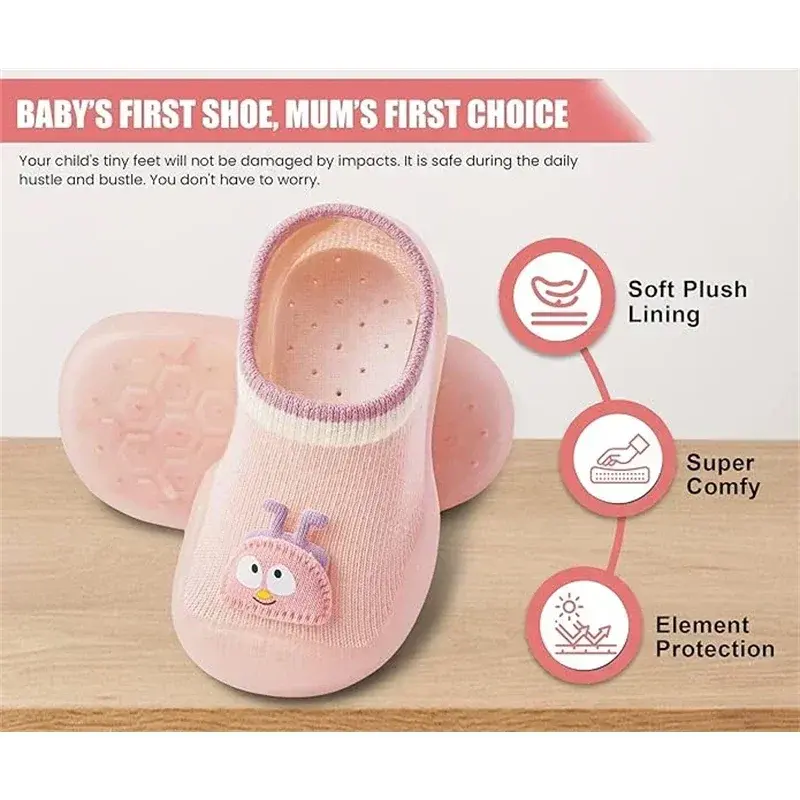 Sapatos antiderrapantes com sola macia para bebê menino e menina, sapatos para primeira caminhada, tênis para crianças pequenas