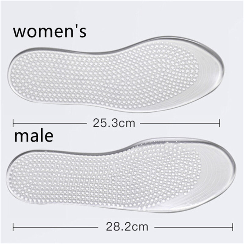 Fast Drop Shipping Silicone Insole Full Palm Exercise Thickened Ultra-soft Bottom Comfortable Anti-pain Long Standing