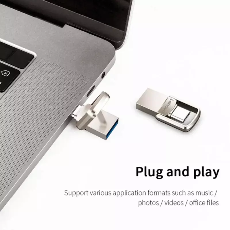 Lenovo-unidad Flash USB 3,2 Original de 2TB, Pendrive de Metal OTG de alta velocidad, portátil, resistente al agua, tipo C, 2024