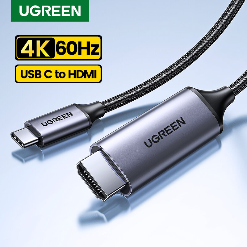 UGREEN USB C HDMI 케이블, C타입-HDMI 4K, 아이폰 15 TV 컨버터, 맥북 에어 아이패드, 삼성 픽셀북 XPS, USB C HDMI 어댑터