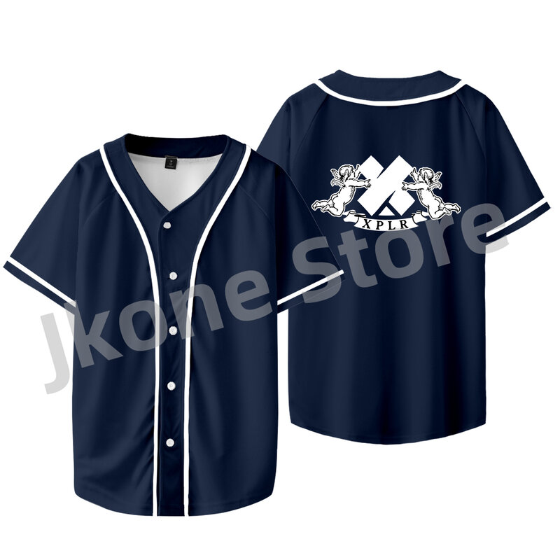 Sam En Colby Xplr Angel Merchandise Baseball Jack Vrouwen Heren Mode Casual Korte Mouw T-Shirt
