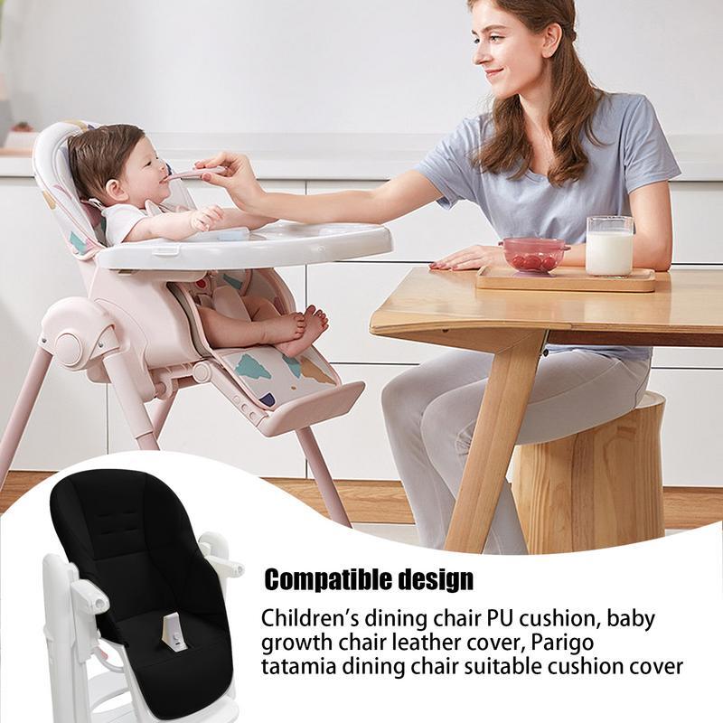 PU Leather High Chair Almofada para crianças, Soft Seat Cover Pad, Proteção de cadeira confortável, Esponja para crianças