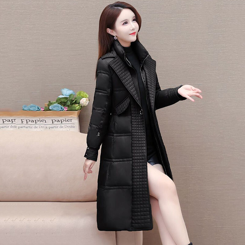 2023 Winter New Down  Middle-aged Ladies Temperament Fashion Self-cultivation Long Down  Over the Knee Female Tide