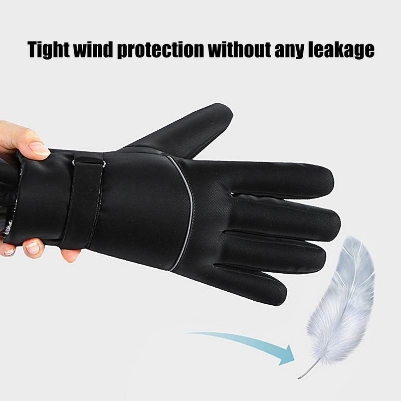 Winter Bike Gloves Snow Gloves Hiking Thermal Warm Gloves With Water Resistant And Screen Touch Features