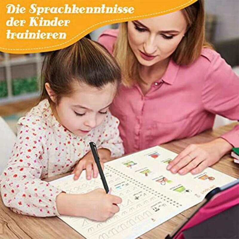 Copybook Board Kinder voller Satz Englisch Praxis Heft Kinder wieder verwendbare Handschrift Übungs buch zu lernen, zu schreiben