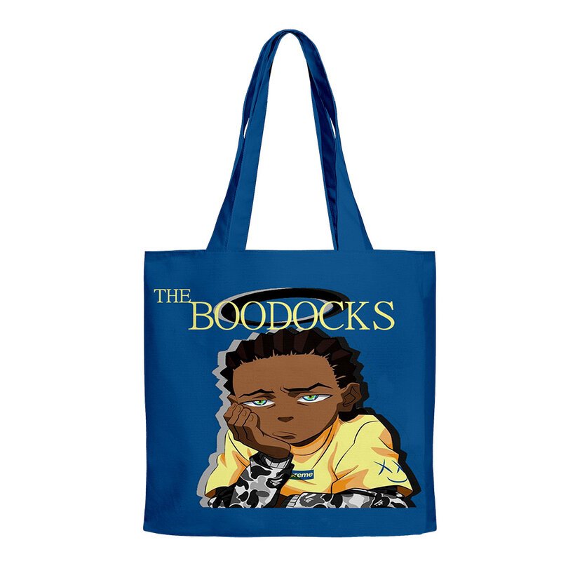 The Boondocks-Bolso de compras de dibujos animados, bandolera reutilizable, informal