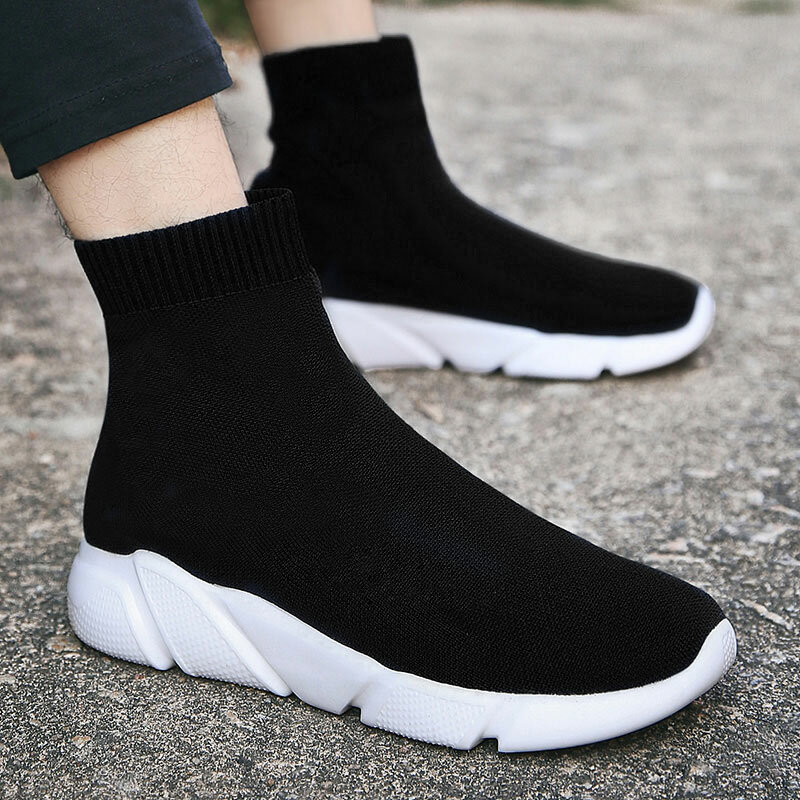 MWY Winter Men's Gym Sneakers Short Plush Sock Shoes Sports Shoes For Women Zapatillas Running Hombre Casual Shoes Size35-47