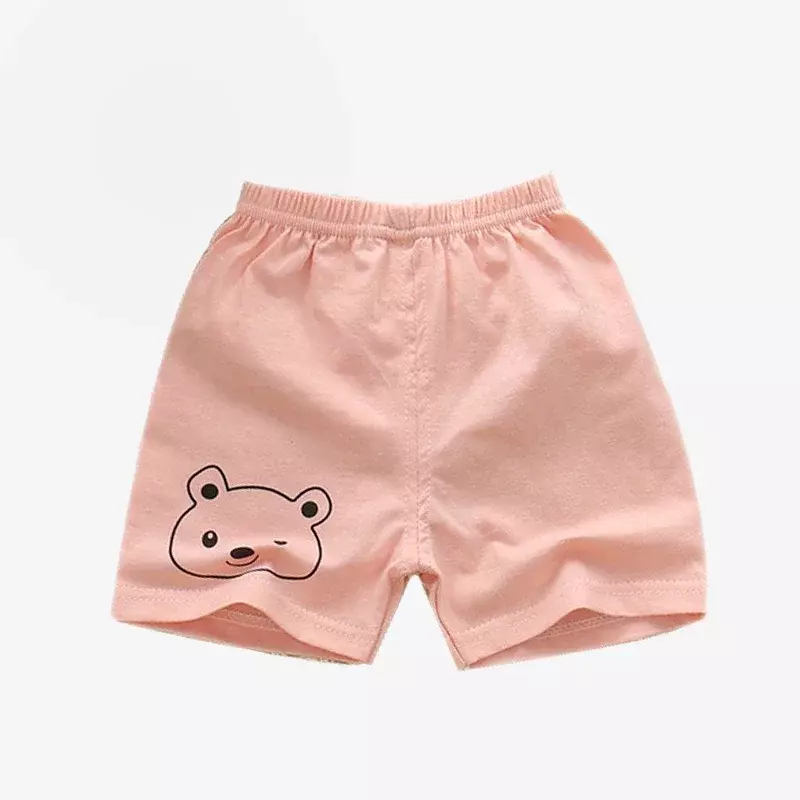 Celana pendek anak-anak untuk anak laki-laki perempuan pakaian anak-anak katun padat bersirkulasi musim panas celana pendek bayi kasual olahraga celana pantai elastis