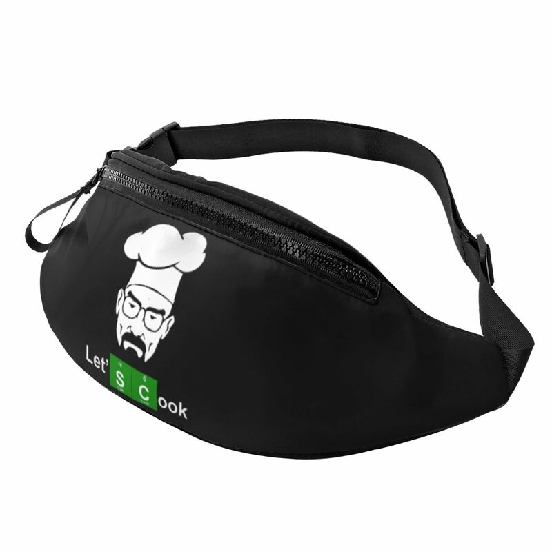 Casual Breaking Bad Let's Cook Fanny Pack Women Men Funny Crossbody Waist Bag for Traveling Phone Money Pouch