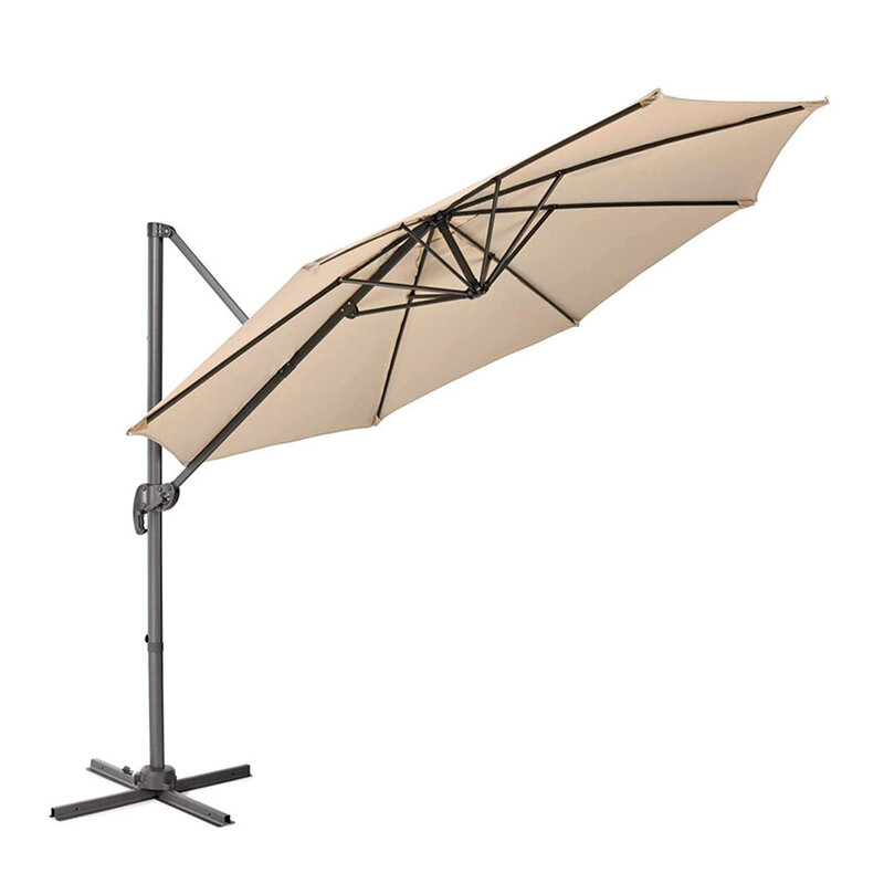 Heavy Duty 10ft Market Table Umbrella Net weight 40Lb 8 Iron Bones  Metal Frame Without Base 240gsm Polyester