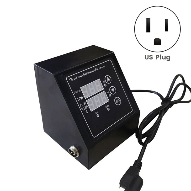 Único furo caixa digital para controlador LED, máquina de calor tipo K, plug EUA, 12x15 polegadas