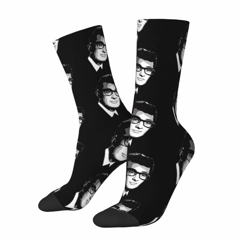 Buddy Holly Socks Harajuku High Quality Stockings All Season Long Socks Accessories for Man's Woman's Gifts